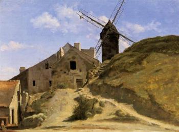 Jean-Baptiste-Camille Corot : A Windmill in Montmartre